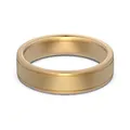 Golden brushed and polished finish S925 sterling silver ring for men and women - US 10 / Frosted Matte Wide Band Style / Gold Men's