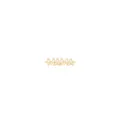 Close-up of 18K gold plated MAMA letter connector with white enamel for DIY jewelry - White