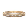 Exquisite 18K rose gold plated S925 silver wheat ear ring with micro-set cubic zirconia - Rose Gold Tone Women's Pavé Zirconia Style (DY121192)
