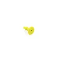 Universal yellow silicone earring backs with secure three-tier tapered cone design - 3.5mm / Lemon Yellow