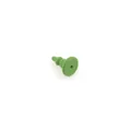 Macro detail of green conical silicone earring back stoppers for DIY jewelry making - 3.5mm / Green