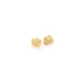 Macro detail of irregular 18K gold-plated beads with matte textured finish for DIY jewelry - Style 6