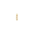 Detailed macro view of 18K gold-plated rectangle champagne zircon pendant with ring - Champagne