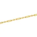 18K gold-plated rectangle link chain with mirror polish for DIY jewelry making - 18K Gold Plated Copper Rectangular Round Link Chain (04671) / Gold