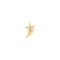 18K gold plated horn pendant with micro-set zircon and sparkling rhinestone inlay - Gold