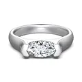 Elegant S925 sterling silver ring featuring a marquise cut zircon in a silver finish - US 5 / Marquise Cut (DY121176)