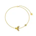 Elegant gold-plated S925 silver bee bracelet featuring yellow gemstone and zircon - 925 Silver / Gold Bracelet