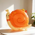 Cute snail shaped aluminum film balloon in orange and beige for birthday party decoration - Matte Orange Snail