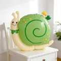 Cute cartoon snail shaped aluminum foil balloon in soft green and beige for birthday decor - Matte Green Snail