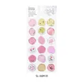 Translucente bloemen waszegel stickers voor decoratieve verzegeling en creaties - Retro Roze Nieuwe Editie (AQM01)