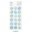 Pastel doorschijnende bloemen waxzegel stickers voor decoratieve enveloppen en geschenken - Oceaanblauw Nieuwe Editie (AQM02)