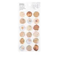 Elegant translucent floral imitation wax seal stickers for envelopes SKU SL-AQM 04 - Earthy Brown New Edition (AQM04)