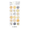 Translucent floral wax seal stickers in gold and silver for scrapbooking - Amber Yellow New Edition (AQM05)