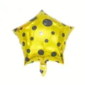 Inflatable gold star balloon with black polka dots for graduation party decorations - 18 Inch Gold Star Balloon with Black Dots