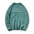 Herren Strickpullover in tiefem Pfauengrün, lockere Passform mit Chenille-Struktur - S / Smaragdgrün