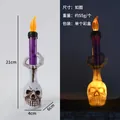Large Skull With Purple Hands And Purple Lights