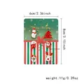 Lot de 6 broches de Noël en émail avec Père Noël et renne sur carte de fête - Style 2 (Bonhomme de Neige et Sapin)