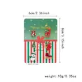 Ensemble de broches de Noël en émail avec Père Noël, renne et bonhomme de neige sur carte - Style 3 (Cadeau et Bonhomme de Neige)