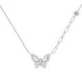 Elegante S925 sterling zilveren vlinder ketting met marquise zirkonia steen - Zilveren Ketting (DY191081)