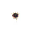 18K gold-plated Evil Eye pendant necklace with zircon stones and blue celestial enamel center - Starry Sky Pattern Style (1)