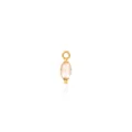 Macro view of a 18K gold-plated marquise-cut champagne gemstone pendant for DIY necklaces - Champagne