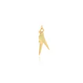 Polished 18K gold plated parrot pendant with minimalist origami animal geometry design - Gold