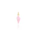 Pendentif coquillage émaillé rose plaqué or 18 carats pour collier océanique DIY - Or/Rose