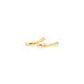 Polished 18K gold plated bamboo tube beads for DIY jewelry making and necklace crafting - Gold