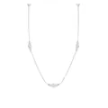 Collier minimaliste en argent S925 avec trois ensembles de perles blanches élégantes - Style de Chaîne Mince en Perles (DY191255) / Argent 925