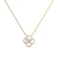 Collana in argento S925 dorato con pendente a quadrifoglio in madreperla bianca - Collana A Quadrifoglio In Madreperla / Oro Champagne Quadrifoglio (DY191644)