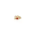 18K gold-plated LOVE charm with red heart for DIY jewelry making and bracelets - LOVE