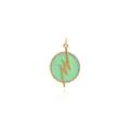 Pendente fulmine placcato oro 18K con smalto verde menta e dettagli in zirconi - Verde chiaro