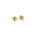 Connecteur creux plaqué or 18K avec zircon vert pour la création de bijoux DIY - Vert