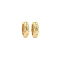 18K gold plated North Star hoop earrings with micro-set zircon and star engravings - 22.5x24x6mm