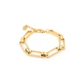 18K vergoldetes Büroklammer-Armband mit sicherem Karabinerverschluss und Verlängerung - Gold