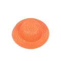 Mini orange woven DIY straw hat for kids creative painting and handmade crafts - Orange