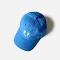 Bright blue cotton baseball cap for kids with colorful rainbow letter U embroidery - Royal Blue