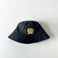 Cappello pescatore nero bimbi con stampa 74 Holiday per protezione solare - Nero