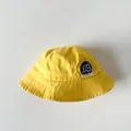 Cappello da pescatore giallo per bambini con stampa vintage 74 Holiday in cotone - Giallo