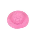 Chapeau de paille rose pour peinture DIY enfants avec texture en spirale - Rose rouge