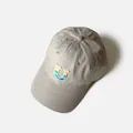 Casquette de baseball kaki pour enfant avec broderie lettre U pour protection solaire d'été - Gris
