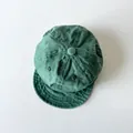 Retro washed green cotton baseball cap for babies with a soft brim and minimalist design - Dark Green