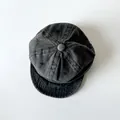 Retro washed cotton baseball cap for babies in charcoal grey color variant - Dark Gray