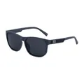 Lunettes de soleil polarisées carrées pour hommes avec monture bleue mate et verres gris - Monture Gris Mat Verre Gris