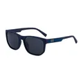 Lunettes de soleil polarisées bleues pour hommes avec branches à texture en nid d'abeille - Monture Bleue Mate Verres Gris