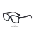 Black square frame photochromic sunglasses with metal accents for women and outdoor use - Bright Black to Grey