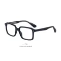 Deep blue square photochromic sunglasses with matte frames and decorative rivets - Sand Black to Grey