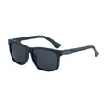 Lunettes de soleil polarisées pour hommes, monture gris mat et branches à texture verte - Monture Vert Mat Verres Gris (C4)