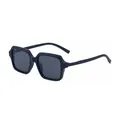 Classic square black sunglasses for men featuring a matte frame and retro polarized lenses - C2 Matte Black Gray