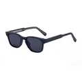 Chic women's square frame sunglasses in matte black finish for trendy outdoor streetwear - Matte Black Gray (C2)